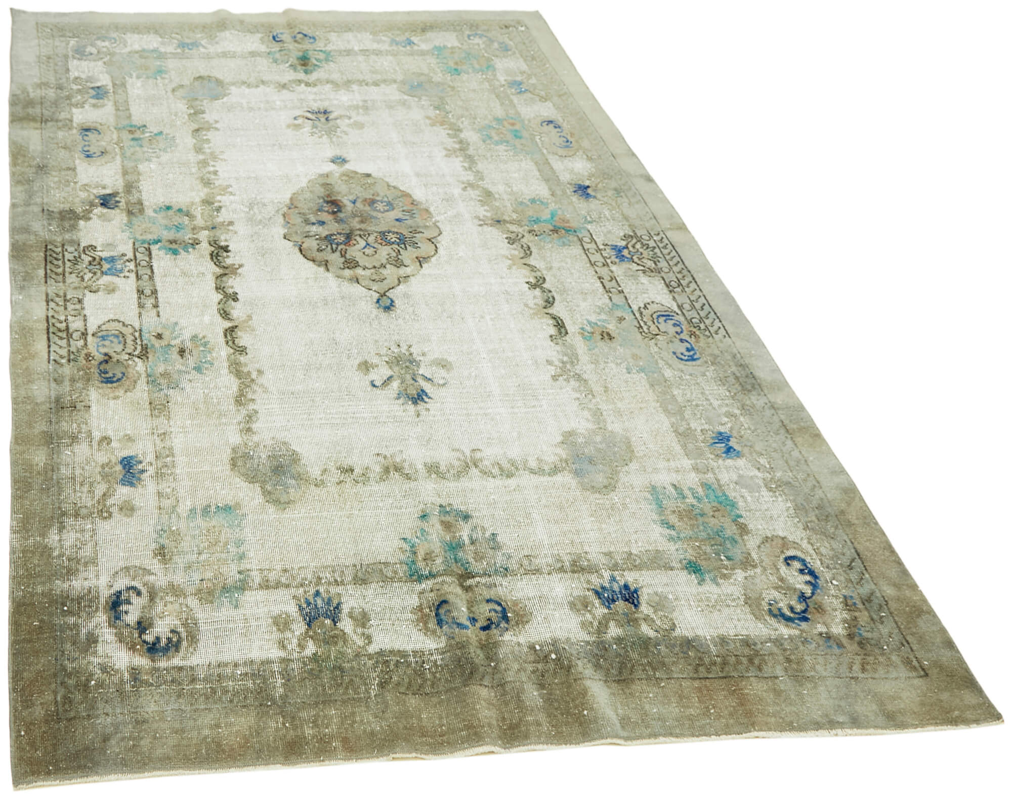 Handwoven anatolian 1980s, grey, 182x280cm