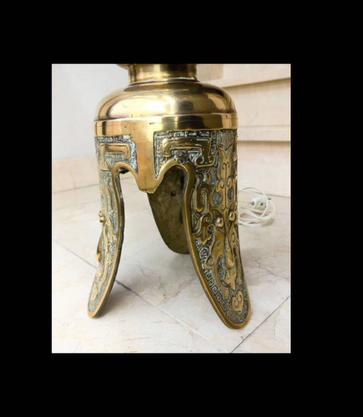 James Mont brass table lamp