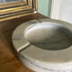 Vintage white marble ashtray
