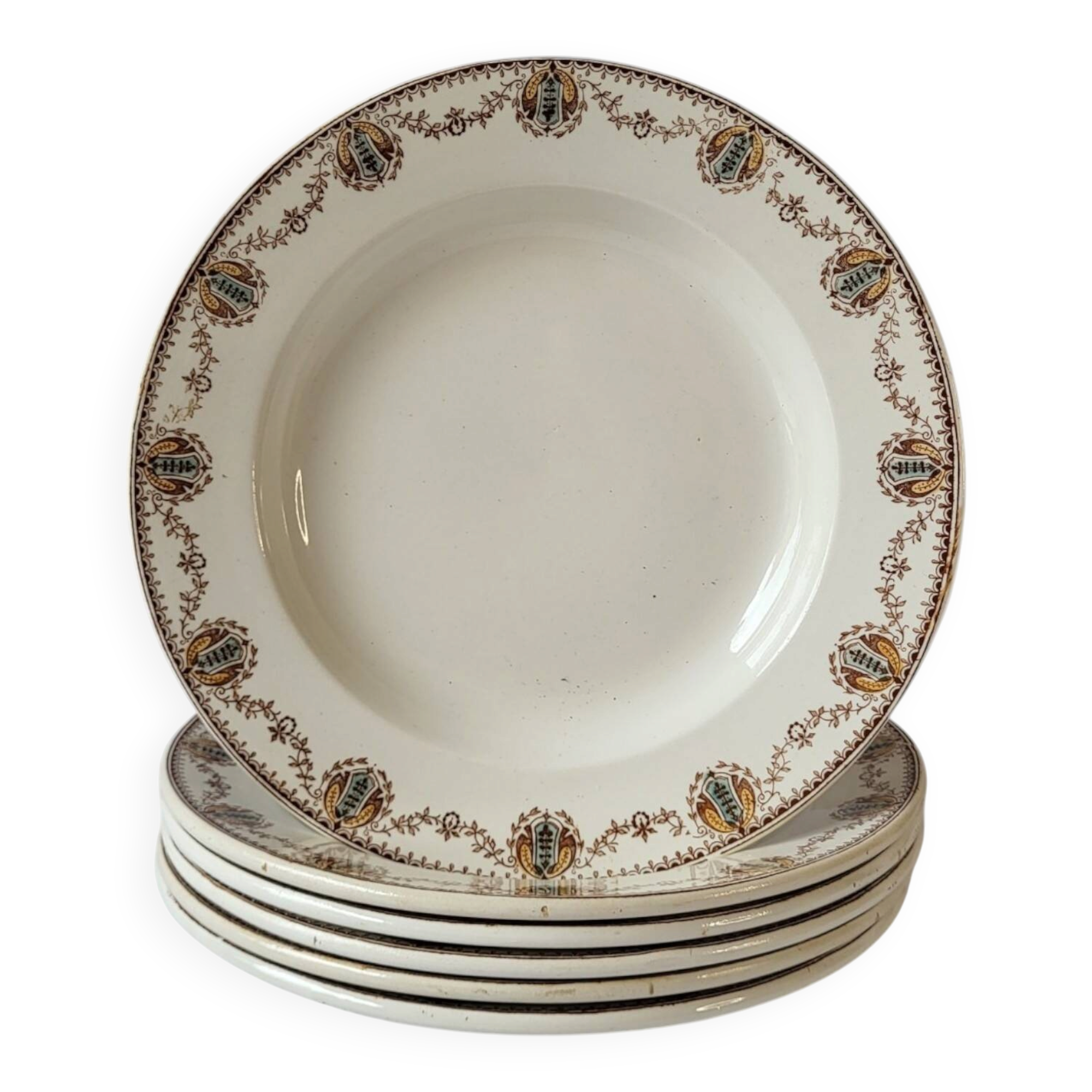 6 deep plates Léon Graves Clairefontaine
