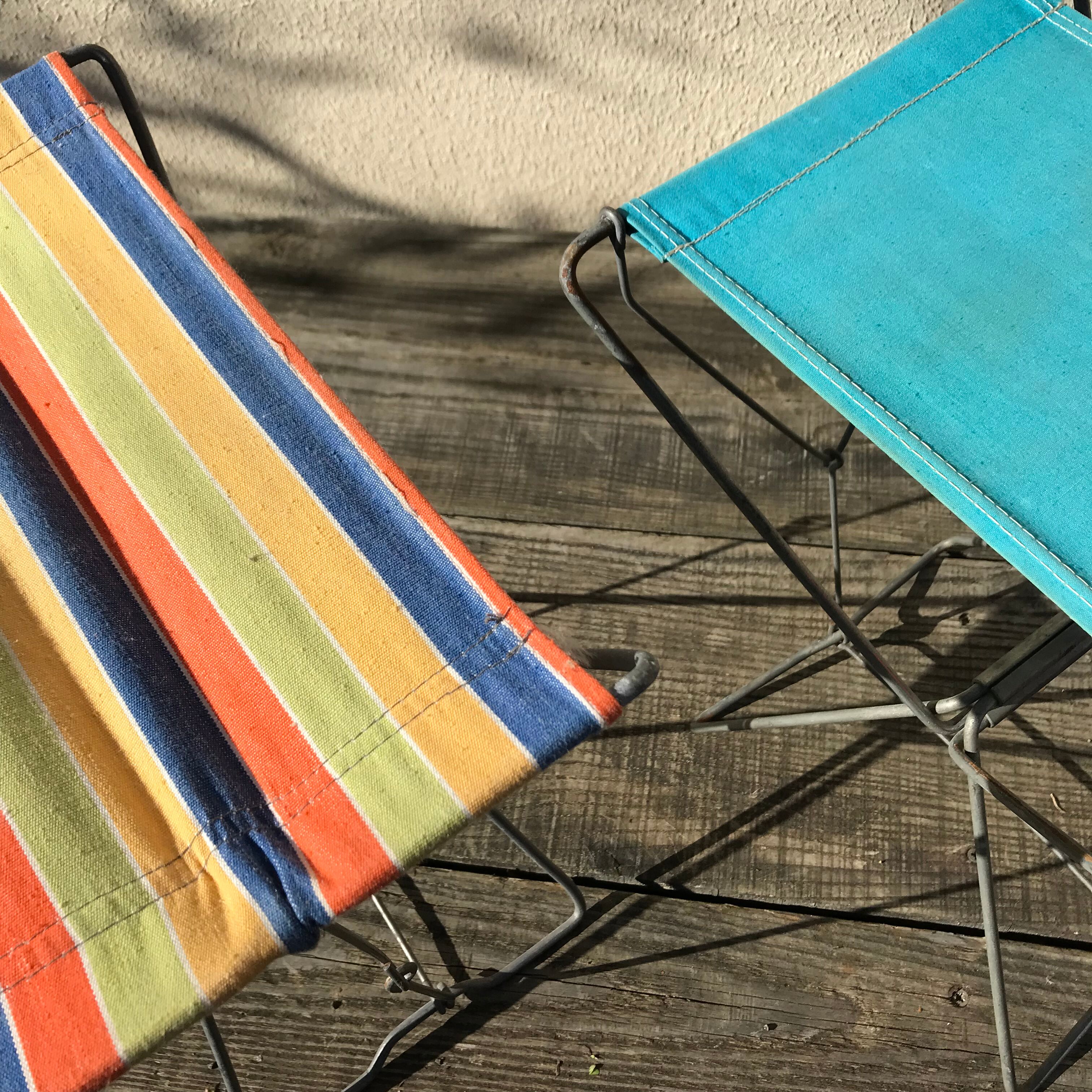 Folding stools from pecheur vintage 1960