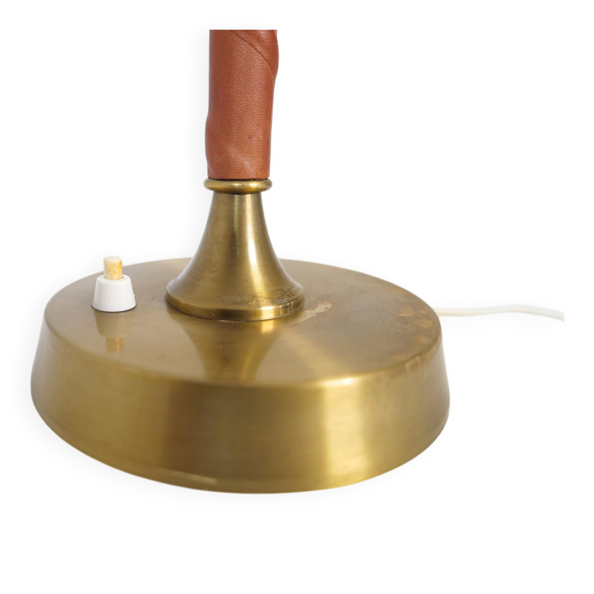 Mid-Century Modern brass and metal table lamp Ewå, Sweden, 1950s