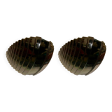 Black Vetri Sign Murano glass wall lamp PAIR, Italy 1990s