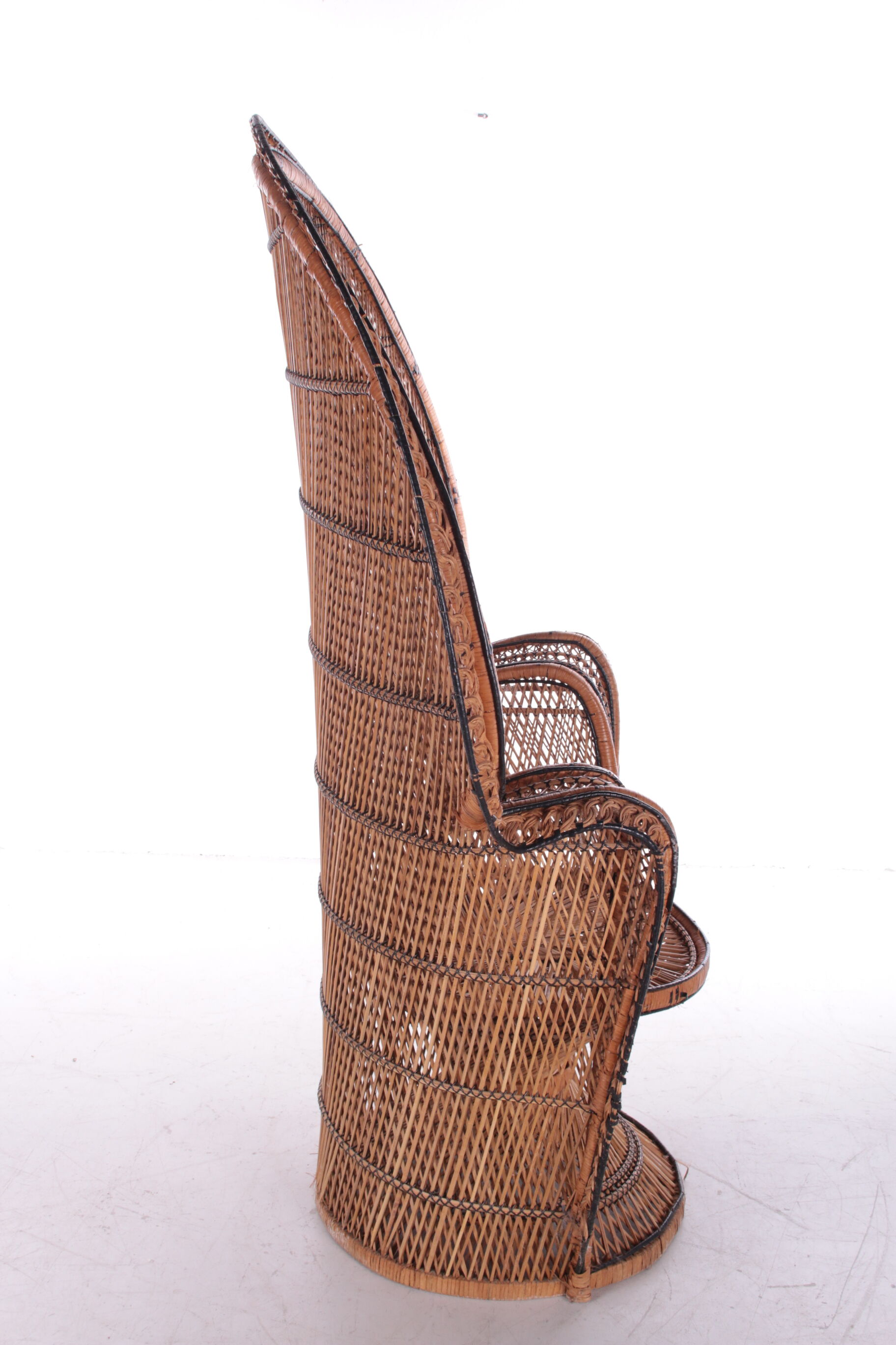 French King Sized Emmanuelle Peacock Chair, 1960s