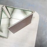 Vintage beveled triptych barber mirror