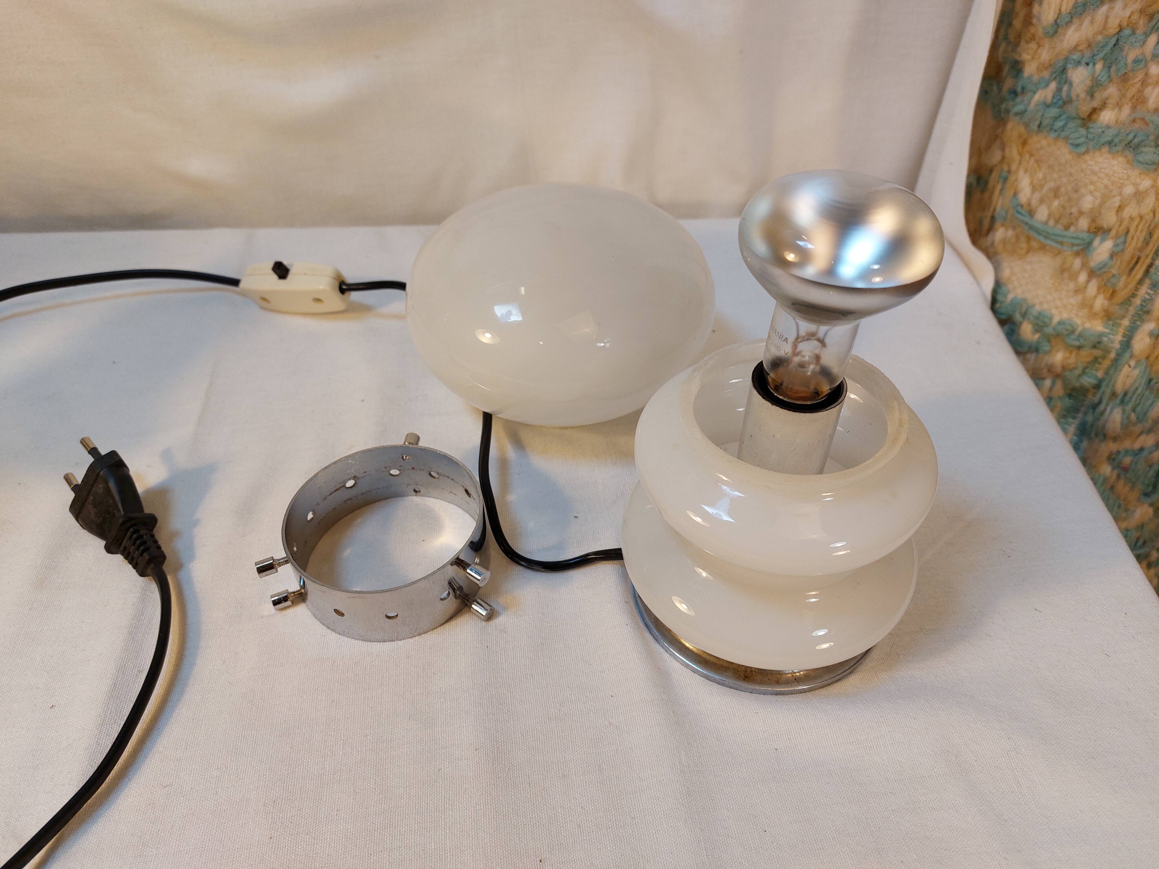 Glass Mushroom Table Lamp