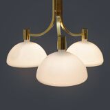 Ceiling light As/Am gold-plated by Franco Albini and Franca Helg for Sirrah, 1970s.