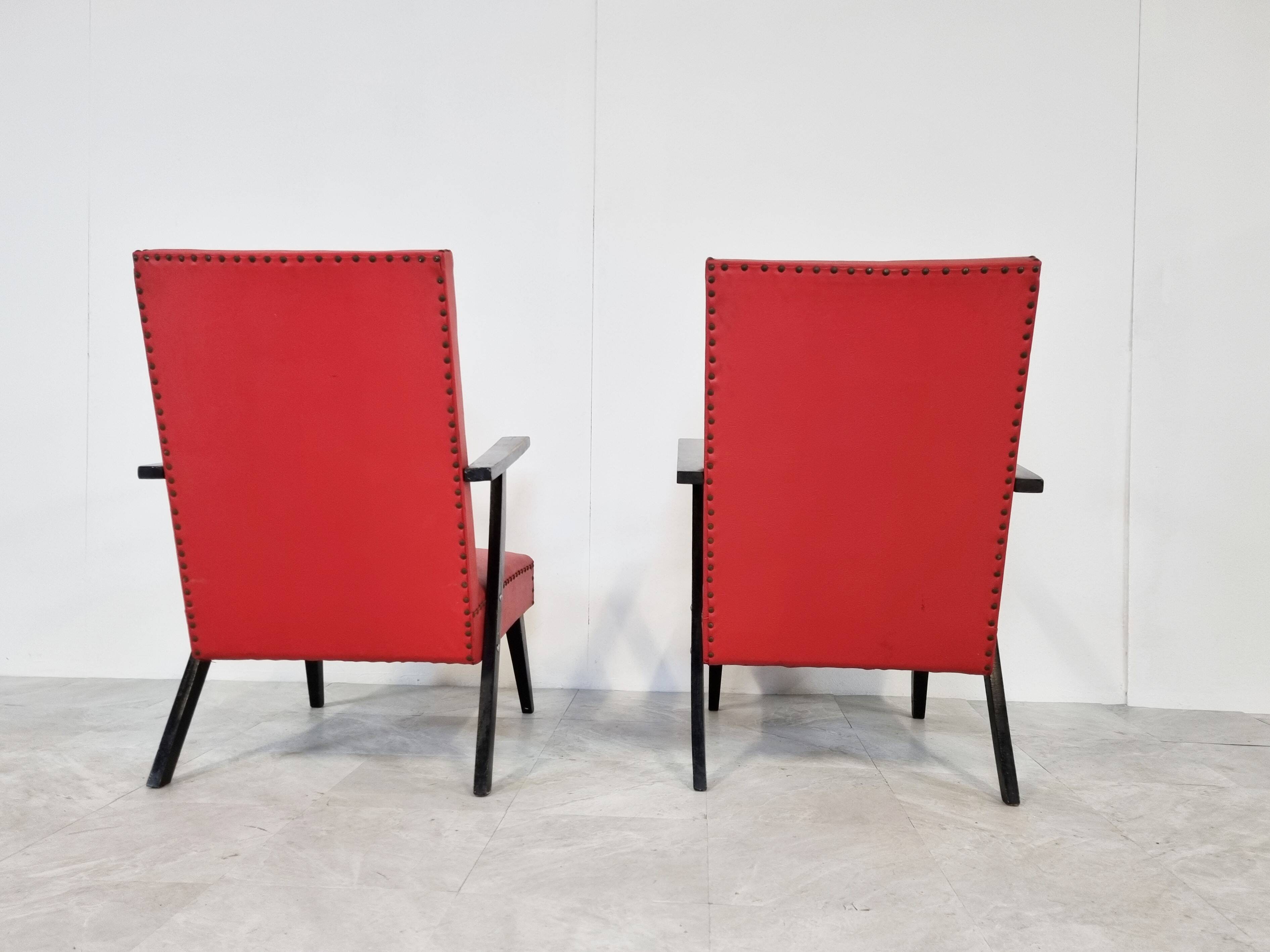 Pair of Vintage armchairs, 1960's Belgium