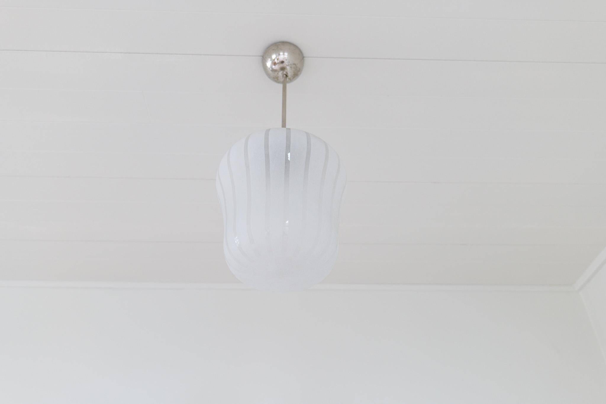 Art Deco Modern Suspension Swedish Böhlmakrs Harald Notini Sweden 1940s