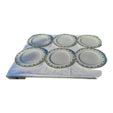 6 flat plates in Limoges porcelain Guy Degrenne model Corynthe diam 26 5 cm never served