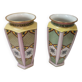 Vases porcelaine Limoges France, 1980