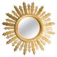 Vintage Italian golden sun mirror, mid-20th century.