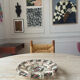 Hand-painted woven ceramic plate