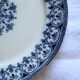 Set of 6 flat plates iron earth Badonviller model Oriental blue old earthenware