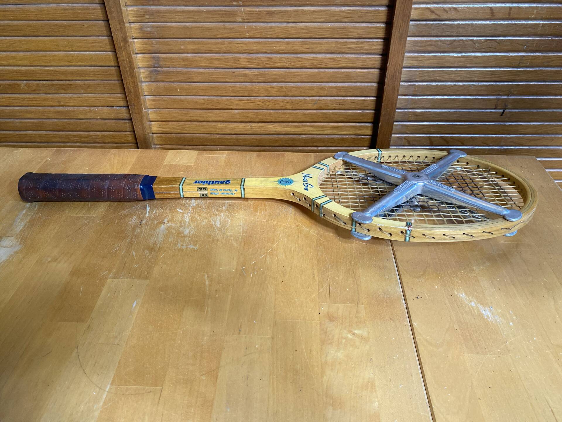 Vintage Tennis Racket GAUTHIER Miss Go Wood + Cover + Zephyr Vinta