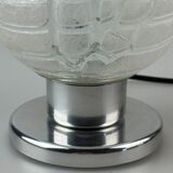 60s 70s table lamp bedside lamp chrome Doria glass space age design