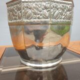 Art Deco chrome brass pot cache