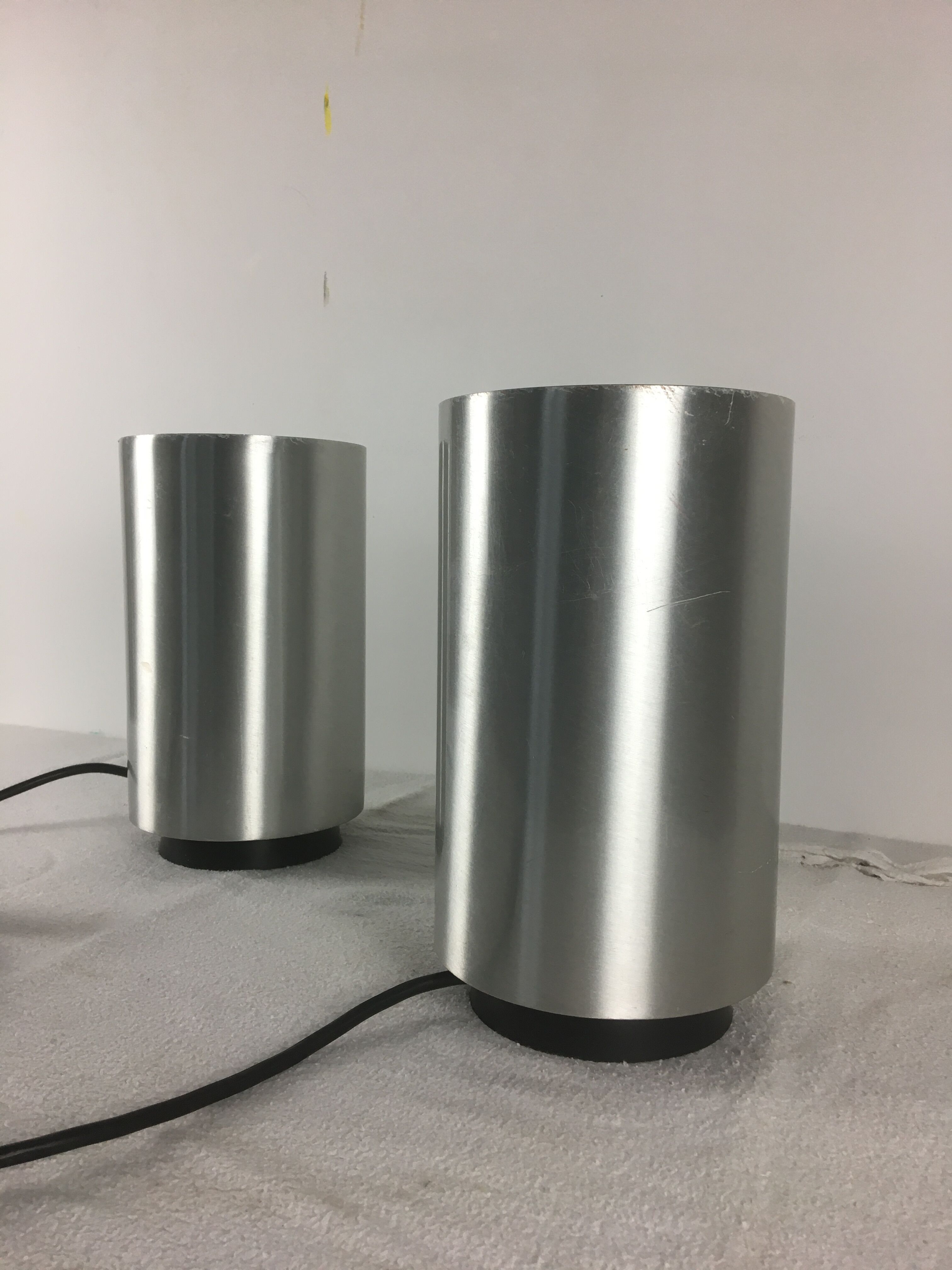 Pair of 1960/70 pipe table lamps published by Concord lighting