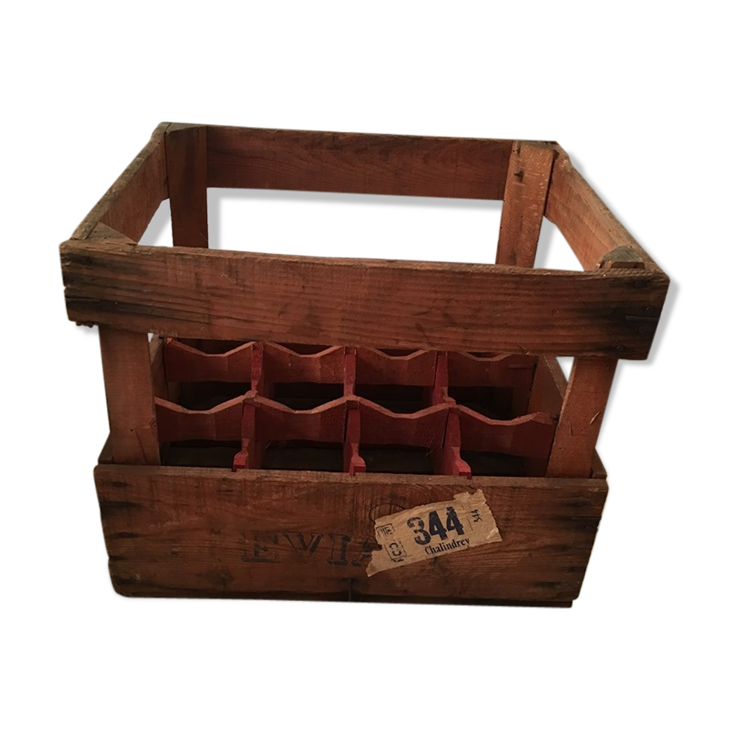 Caisse evian bottle holder