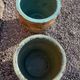 Two Antique Chinese Very Large Terracotta Pot Dragon Planting Plant Egg