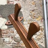 Wooden wall coat rack, vintage wall coat rack, entrance hall