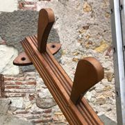 Wooden wall coat rack, vintage wall coat rack, entrance hall
