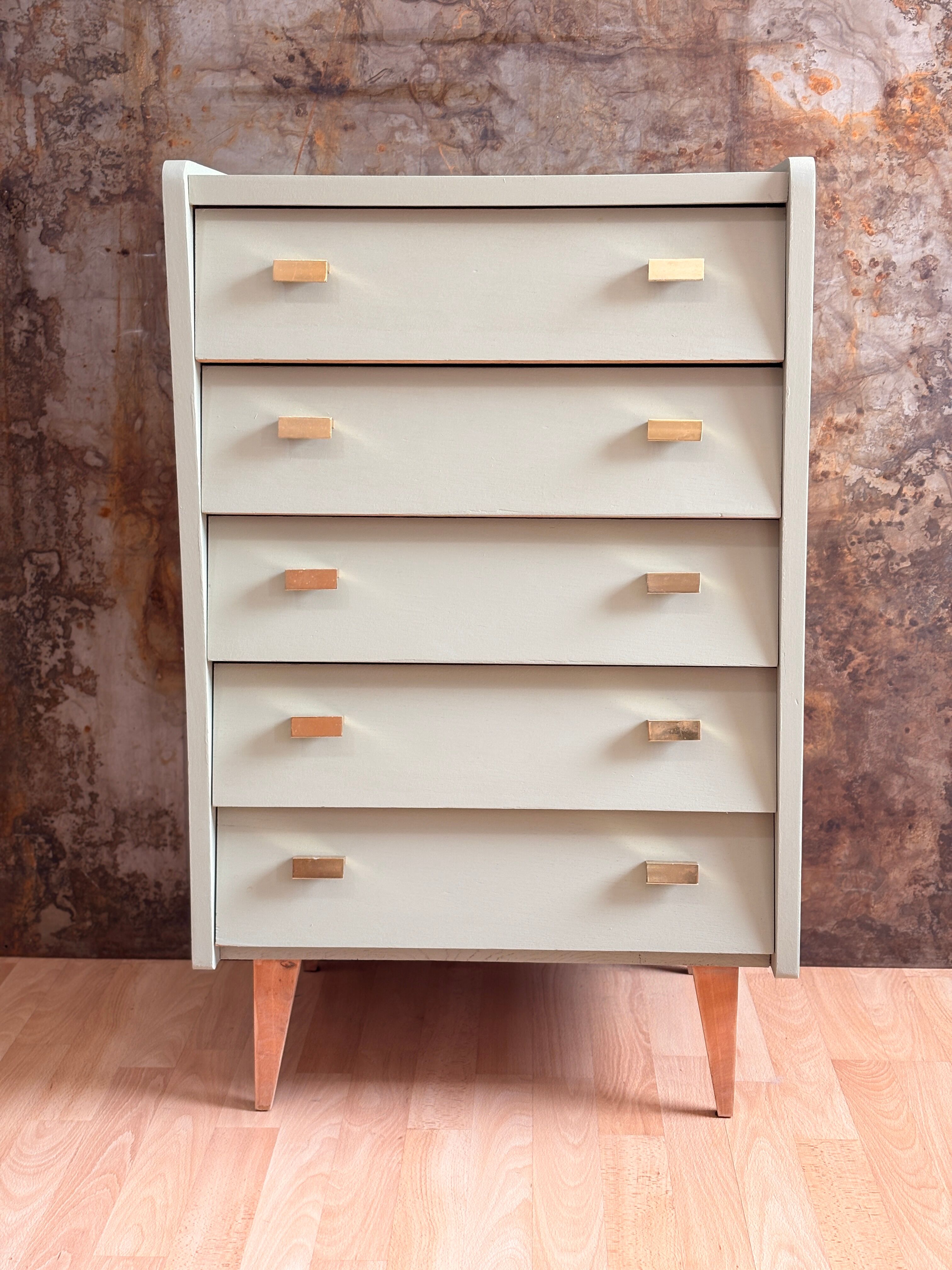 1940s green Luxembourg chest of drawers