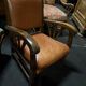Art Deco bridge armchair with fan-shaped armrests - 1930s