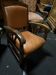 Art Deco bridge armchair with fan-shaped armrests - 1930s