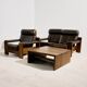 Leather sofa set model 757 by Harry de Groot for Leolux, set of 3.