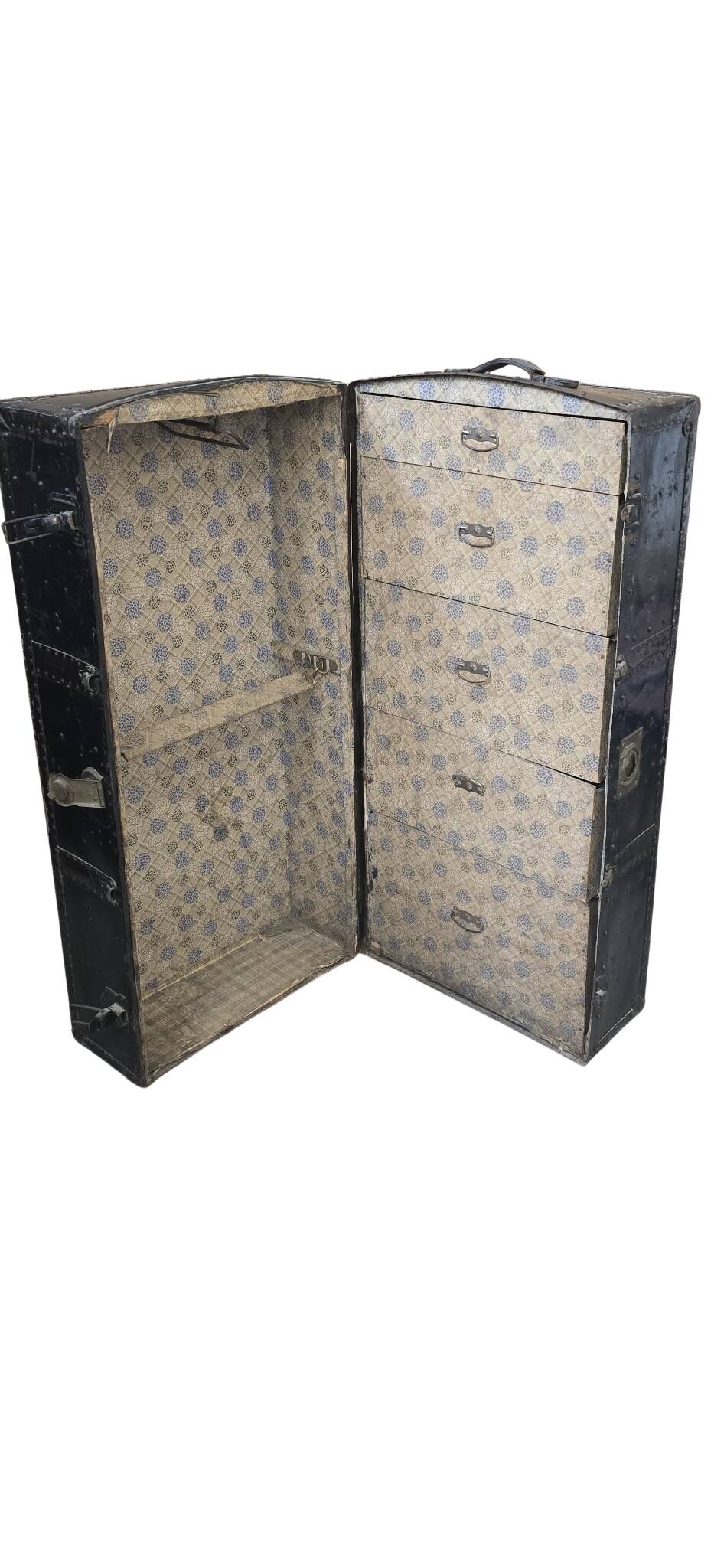 Raro Baule Armadio "Steamer Trunk" d'Epoca