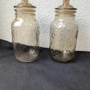 Vintage smoked glass jar Fidenza