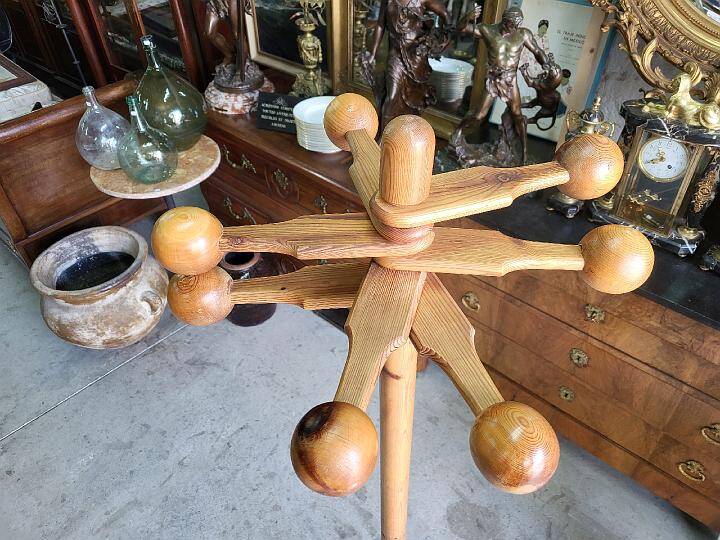 1960 modernist vintage coat rack in fir 7 b