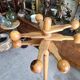 Porte manteau 1960 moderniste vintage en sapin 7 b
