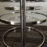 Table basse acier et verre de Leitmotiv - Swivel