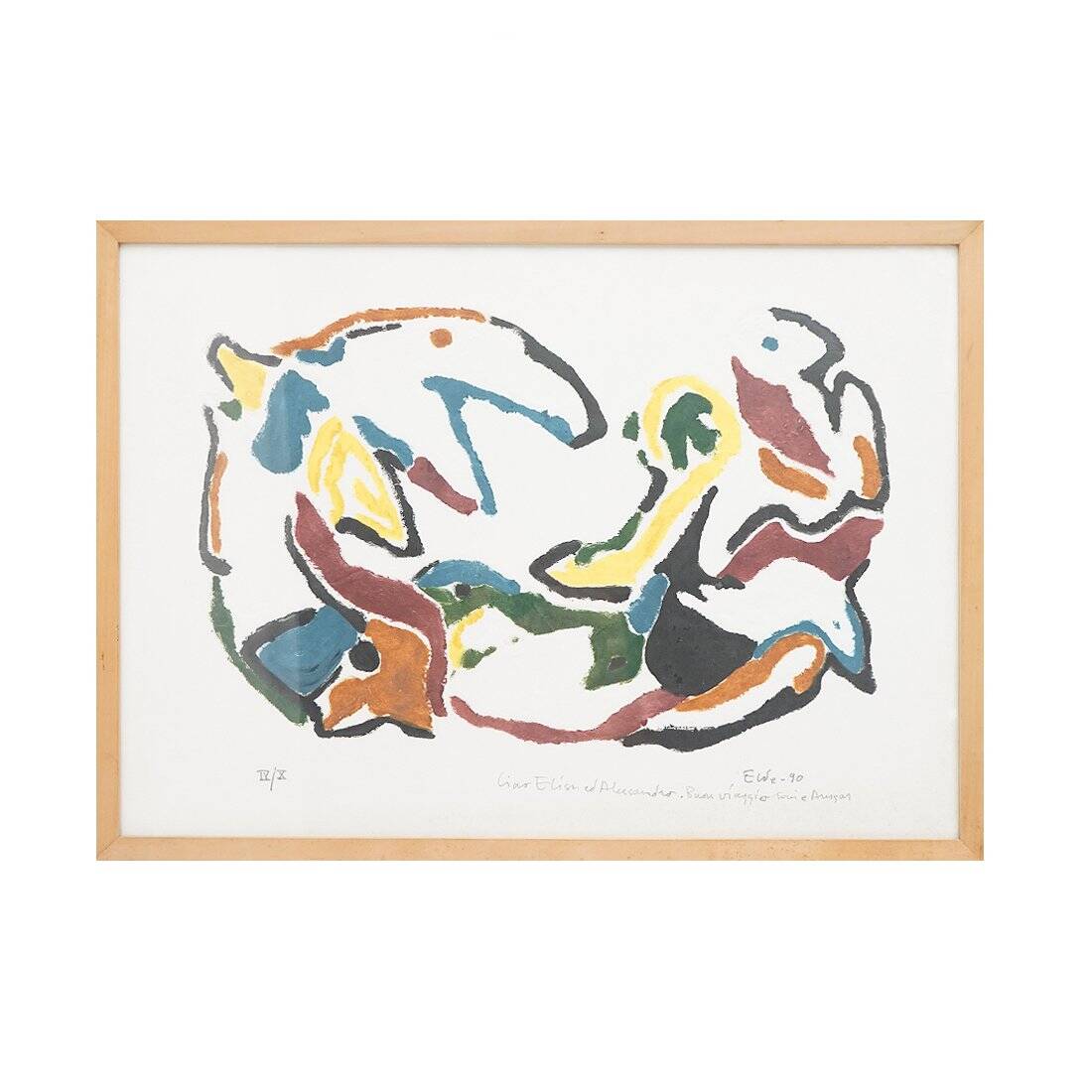 Ansgar Elde, Il Bostrico, 1990s, monotype print and woodcut