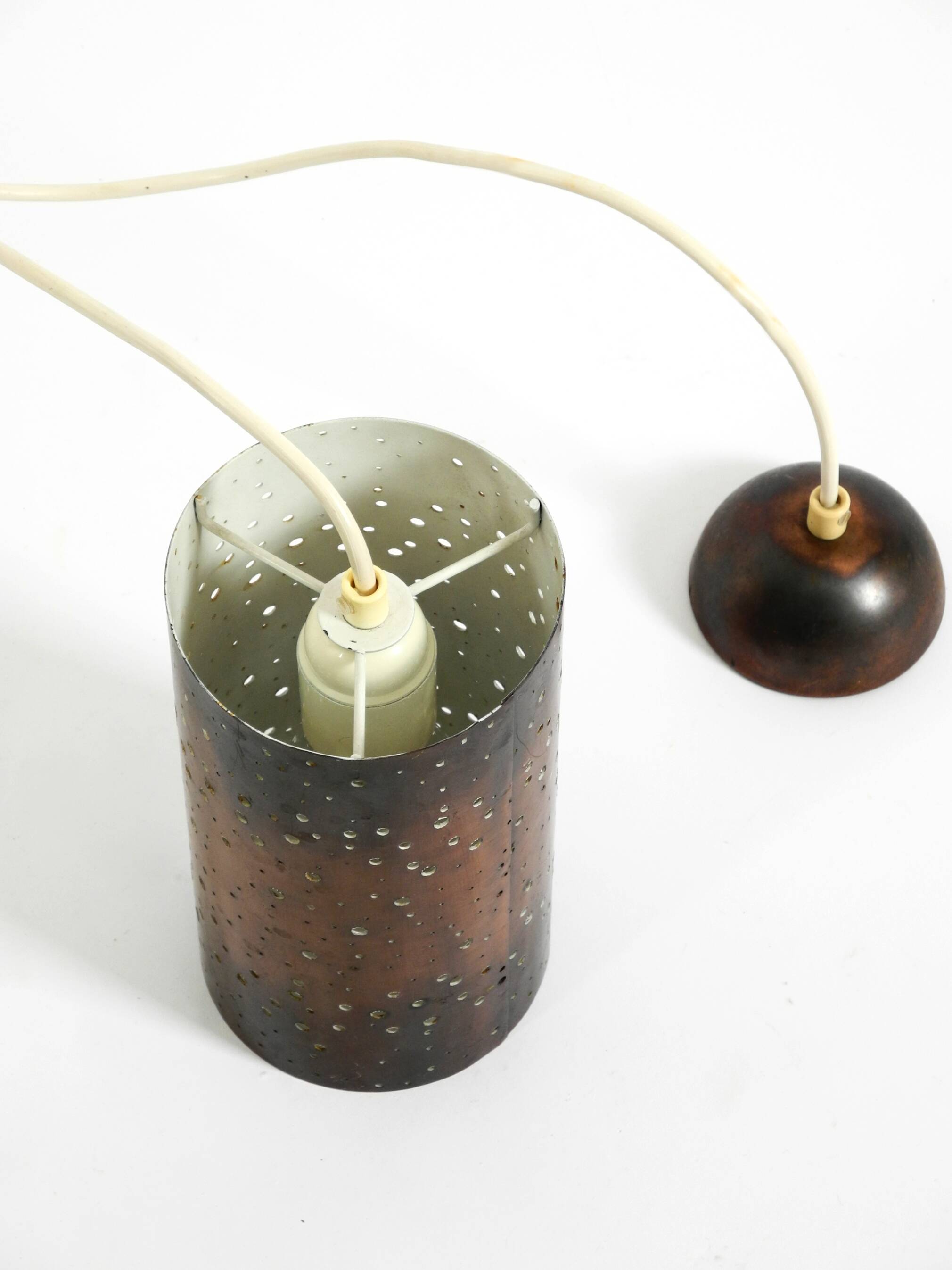 Mid-century pendant lamp made of metal and copper by Ernest Igl Hillebrand