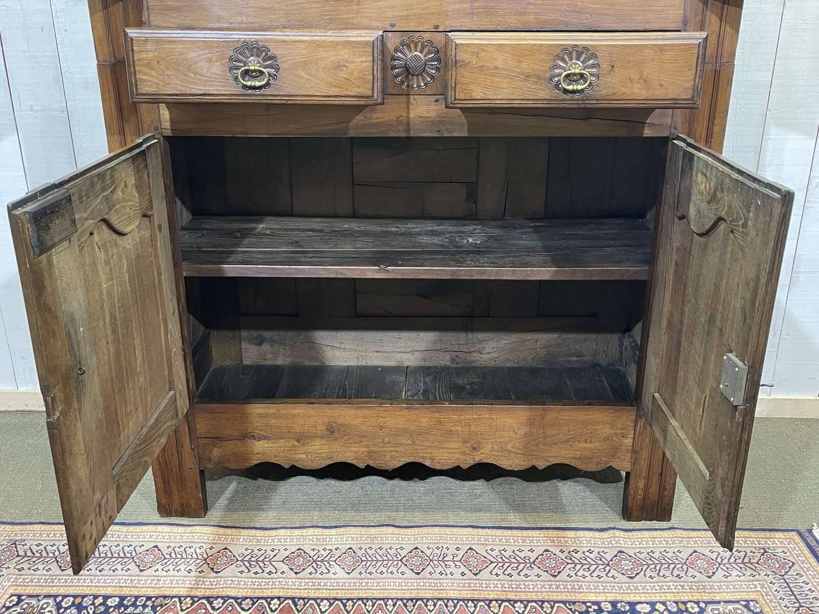 19th century Breton 4-door chestnut sideboard