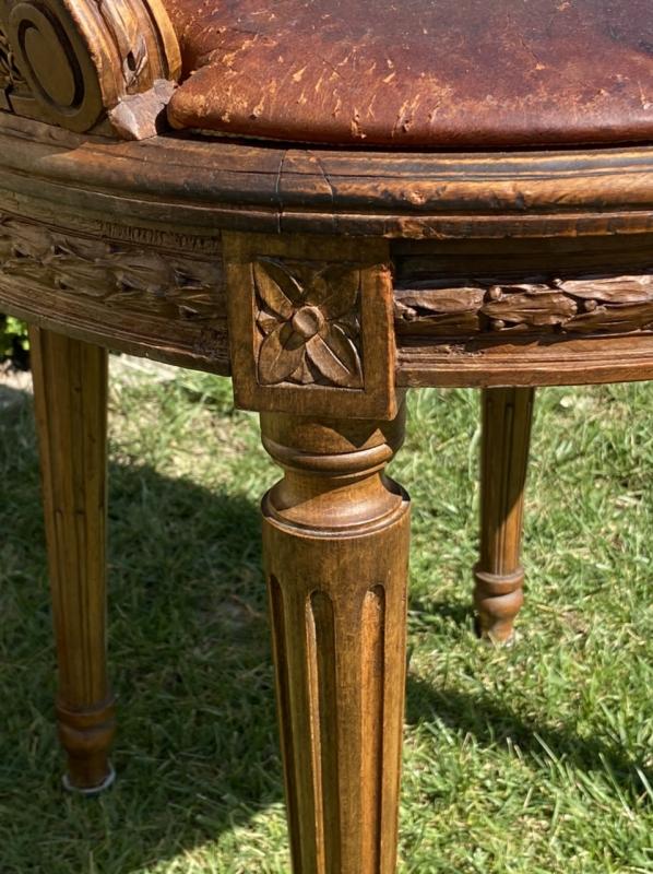 Walnut chair - Louis XVI style canage