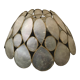 Lampshade in mother-of-pearl and brass