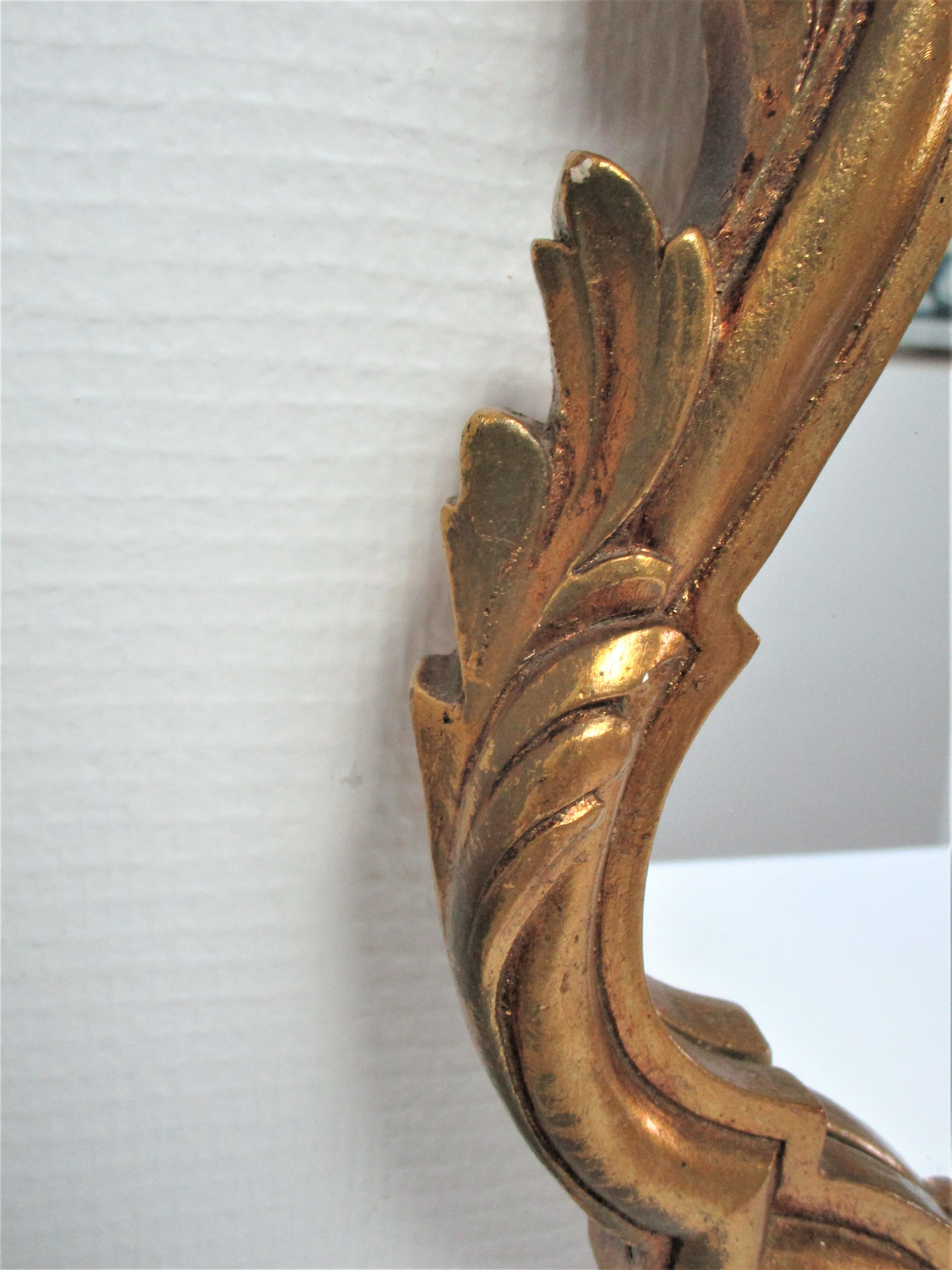 Mirror rocaille gilded ice saint-gobain vintage