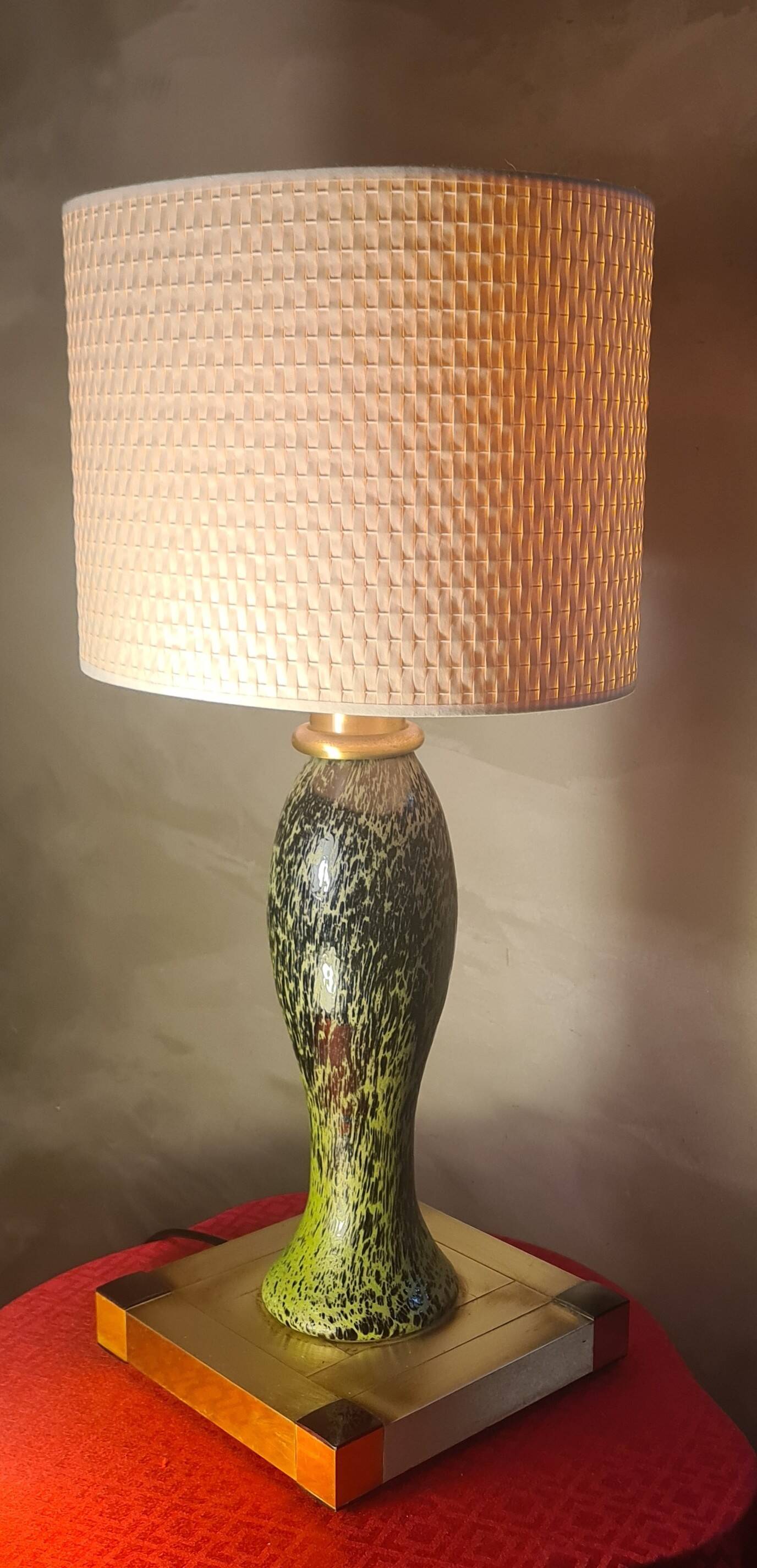 Lumica house lamp, willy rizzo 1960-70, luxury ceramic 61x31.