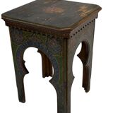 Antique hand-painted Moroccan Moorish Zouak side table