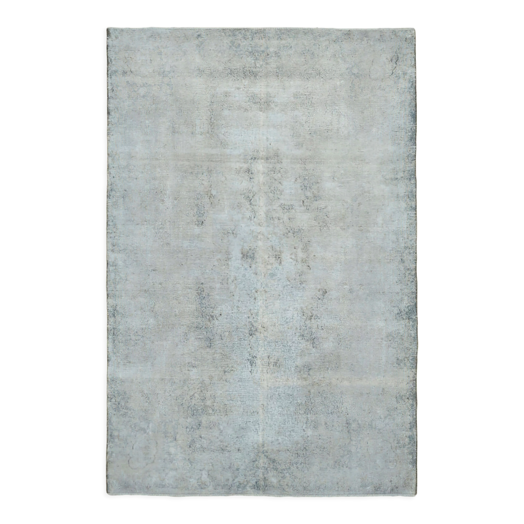 Handmade oriental 1980s 201 cm x 293 cm grey wool carpet