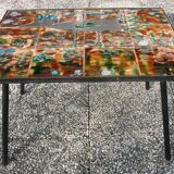 Coffee table in earthenware tiles