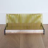 Porte vinyle jaune structure en bois