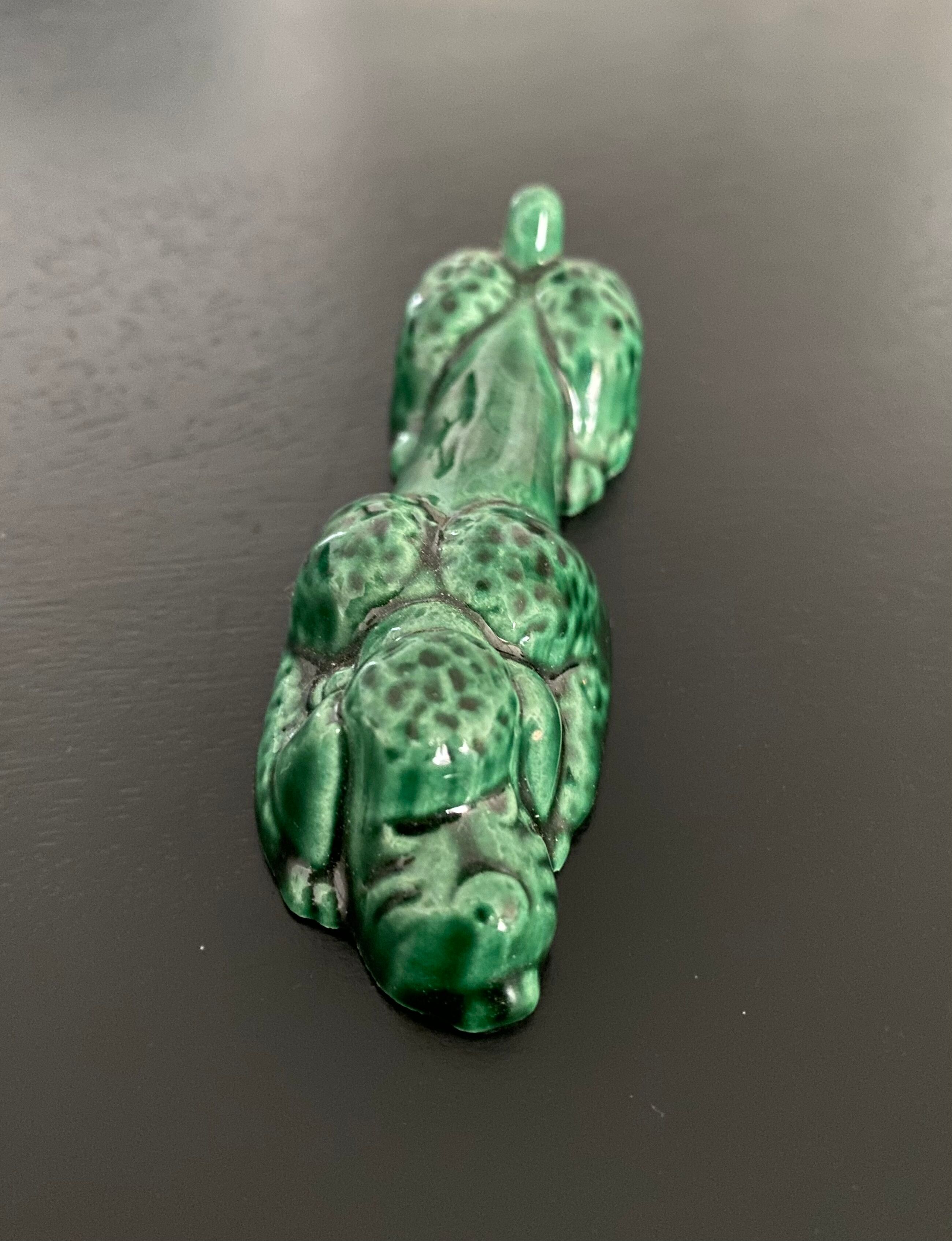 6 ceramic poodle knife holder