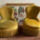 Fauteuils crapaud vintage