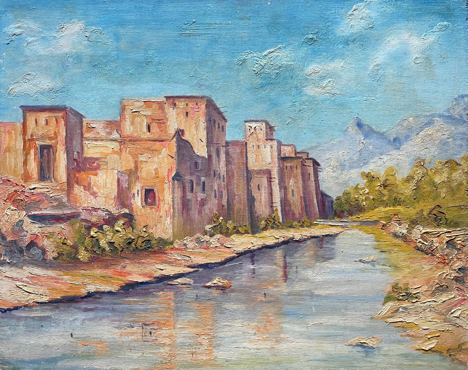 Tableau HSP 1956 "Kasbah Talat n’Yacoub" Orientalist Morocco