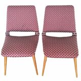 Restored Pair of Mid-Century Modern "Gondola" Chairs, 1960s, Vintage and Retro Designer Side Chairs